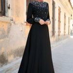 siyah abiye modeli