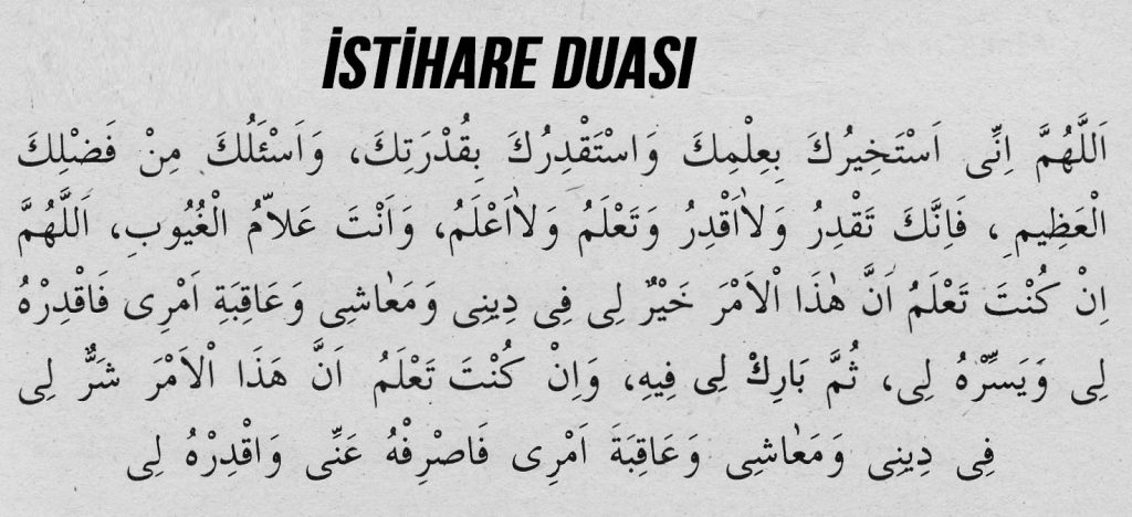 istihare duasi arapca