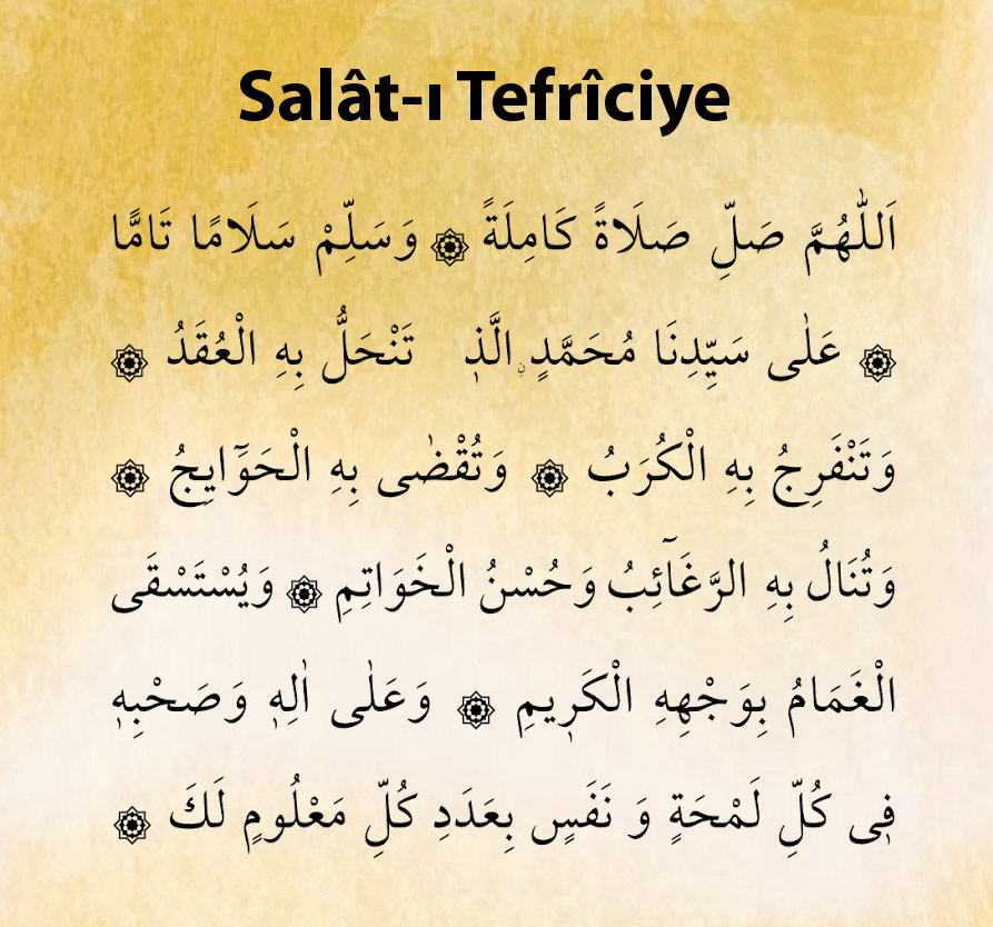 4444 Salata Tefriciye Duası