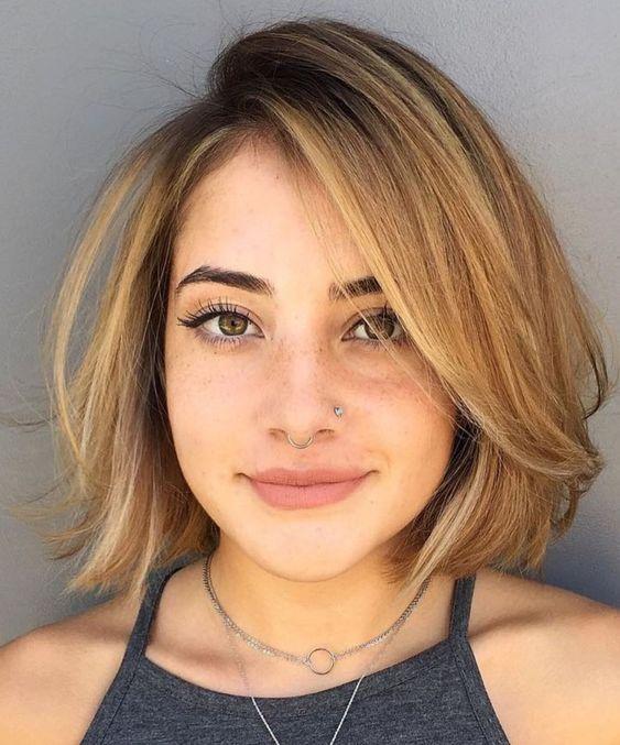Blonde Bob for Round Faces