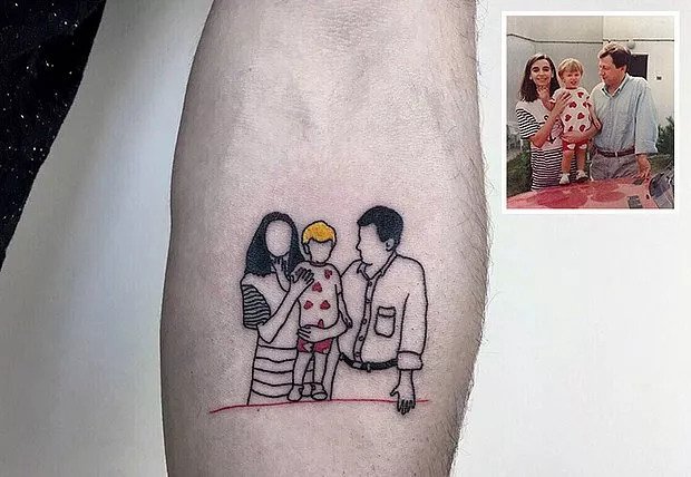 aile portre dovme modelleri